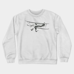 Retro Airplane Emblem Crewneck Sweatshirt